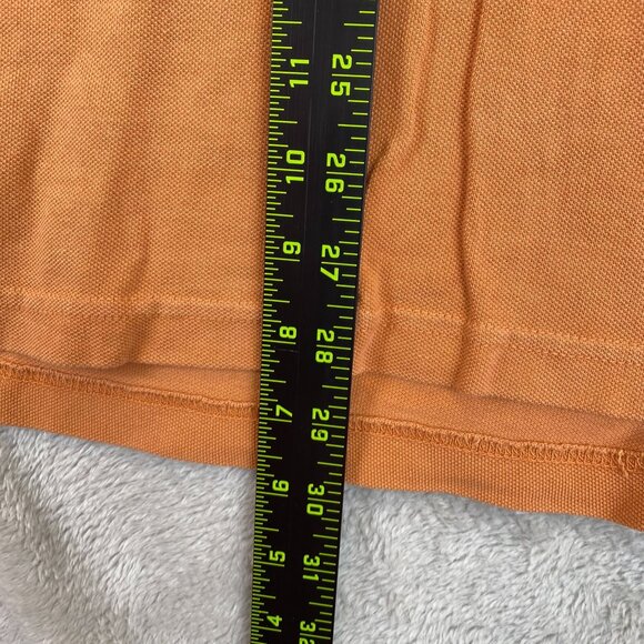 RedHead Mens Polo Shirt Small Short Sleeve Pullover Casual Striped Orange - Picture 3 of 11